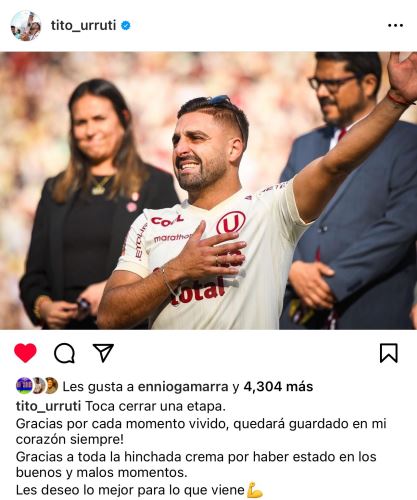 Universitario As Fue La Despedida Emotiva De Su Goleador Luis Urruti