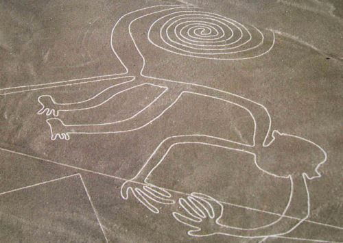 El mono, una de las enigmáticas Líneas de Nasca.