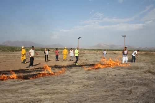 Brigadas se preparan para enfrentar los incendios forestales que se registran en Lambayeque.