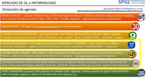 Agentes participantes en cadena de gas licuado