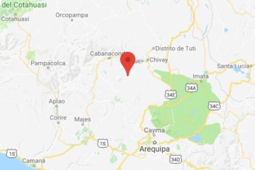 Epicentro del sismo se ubicó a 27 kilómetros de la localidad de Cabanaconde.