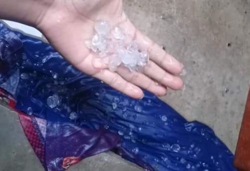 Tarapoto soportó la caída de granizo.