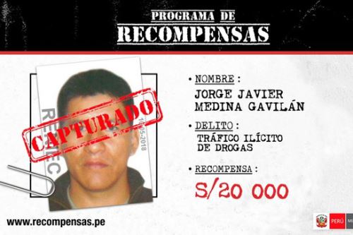Jorge Javier Medina Gavilán, cabecilla de una red internacional de tráfico ilícito de drogas, fue capturado en el Cusco.
