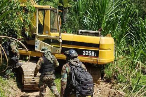 Equipos empleados para la minería ilegal y que fueron destruidos están valorizados en cuatro millones de soles.