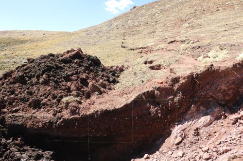 Trabajos de grillado y análisis de deformaciones en la falla geológica activa Parina.