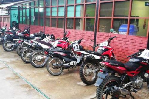Durante operativos policiales se recuperaron 14 motocicletas lineales y dos mototaxis que habían sido robados en distintos distritos del Vraem.