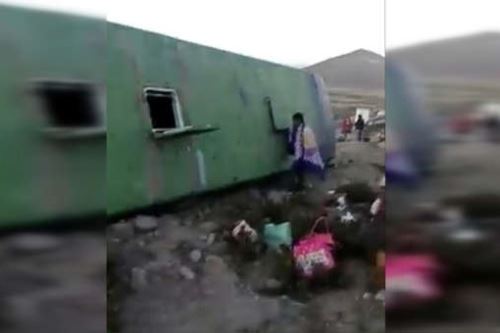 Accidente de tránsito se produjo a la altura del km 139 de la carretera Arequipa-Juliaca. Foto: Wallac Noticias/Facebook