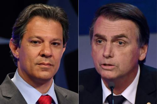 Fernando Haddad y Jair Bolsonaro