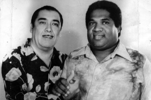 Los maestros de la música criolla Oscar Avilés y Arturo 'zambo' Cavero.