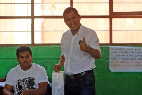 El virtual gobernador regional de Áncash, Juan Carlos Murillo Ulloa, agradeció el respaldo mayoritario de la población.