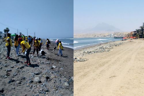 Alrededor de 1,500 voluntarios participaron en una jornada ecológica en las playas de Huanchaco, en la provincia liberteña de Trujillo.