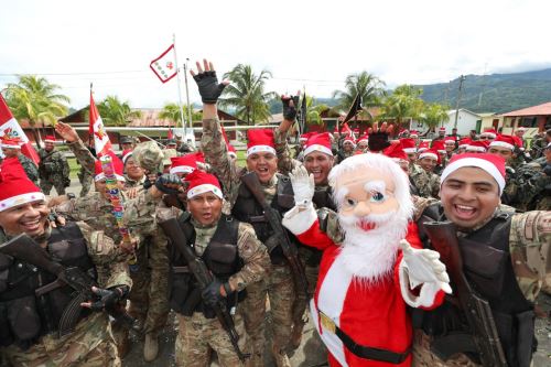 Personal militar destacado en el Vraem recibió el saludo por Navidad.