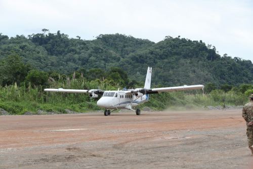 Nueva pista de aterrizaje se logró con apoyo de la municipalidad de Pichari.