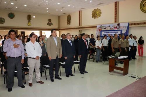 La segunda y última audiencia pública regional de rendición de cuentas fue celebrada en el auditorio de la sede del Gobierno Regional de Lambayeque.