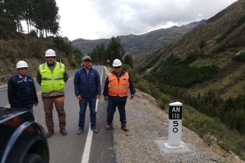 Asfaltado de eje vial en Los Conchucos fue posible gracias a la modalidad de Obra por Impuestos con la empresa Antamina.