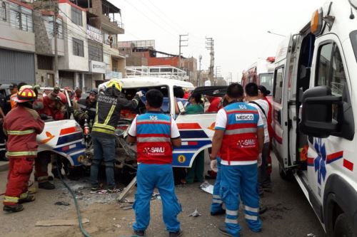 Accidente de tránsito ocurrió en el distrito de La Esperanza, en Trujillo.