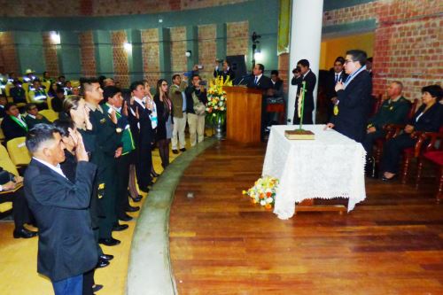 Integrantes del Comité Provincial de Seguridad Ciudadana (Coprosec) de Cajamarca juraron ante alcalde Andrés Villar.