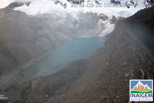 El COER Áncash descartó desborde de la laguna de Palcacocha por desprendimiento y caída de un bloque de hielo del nevado Pucaranra.