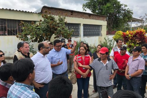 El ministro de Educación, Daniel Alfaro, supervisó las obras en las instituciones educativas Jorge Chavez y José Justo Arce Gonzales, en el distrito de Salas.