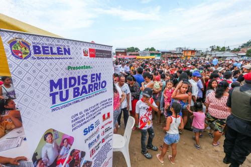 La estrategia Midis en tu Barrio, que acerca a los ciudadanos al trámite de clasificación socioeconómica, fue lanzada en el distrito de Belén, región Loreto.