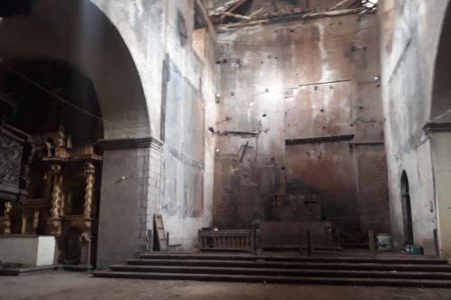 Un voraz incendio registrado en setiembre del 2016 destruyó el altar mayor de la iglesia colonial San Sebastián del Cusco.