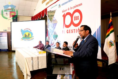 El gobernador regional de Apurímac, Baltazar Lantarón, calificó de positivos los primeros 100 días de gestión.