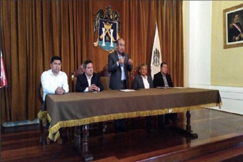 Alcaldes distritales se reunieron en la sede de la Municipalidad Provincial de Trujillo, región La Libertad.