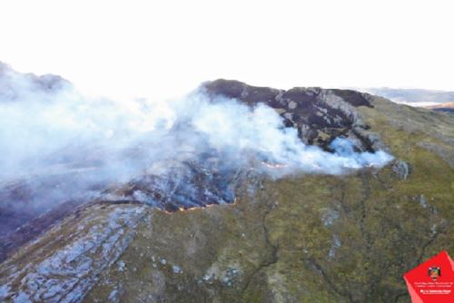 Incendio se registró en la víspera en la provincia de Carlos Fermín Fitzcarrald, región Áncash.