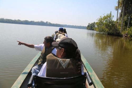 El lago Sandoval, en la Reserva Nacional Tambopata, abarca 127 hectáreas de espejo de agua rodeada de caobas, lupunas, palmeras.
