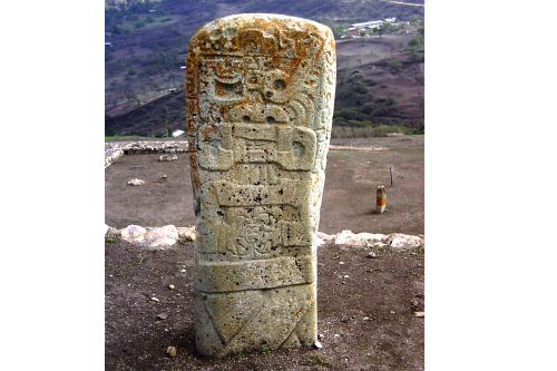 Monolito hallado en el centro arqueológico de Kuntur Wasi, ubicado en la provincia cajamarquina de San Pablo.