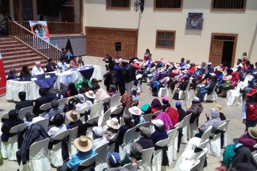 El lanzamiento del programa para los usuarios de Pensión 65 fue en las instalaciones del Arzobispado Metropolitano de Trujillo.