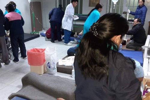 Al hospital de Corongo fueron llevados los heridos del accidente registrado en la carretera Huarochirí-Sihuas, en la región Áncash.