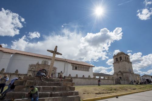 La torre exenta del templo San Juan Bautista de Coporaque (Cusco) fue restaurado y puesto en valor.