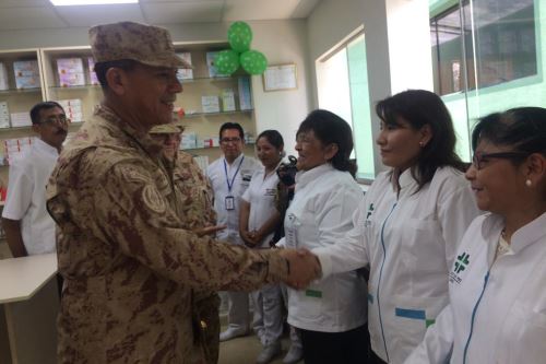 El comandante general del Ejército del Perú, general EP Jorge Céliz, recorrió las renovadas instalaciones del Hospital Militar de Arequipa.