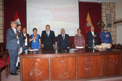 La segunda audiencia pública regional de rendición de cuentas se desarrolló en la sede del Gobierno Regional de Lambayeque.