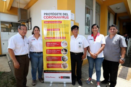 La ministra del Ambiente, Fabiola Muñoz, y el gobernador regional de Madre de Dios, Luis Hidalgo, visitaron institución educativa y centro de salud.