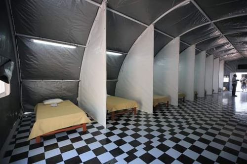 Hospital de campaña que funcionará en Chimbote cuenta con cinco módulos, de 19 camas cada uno.