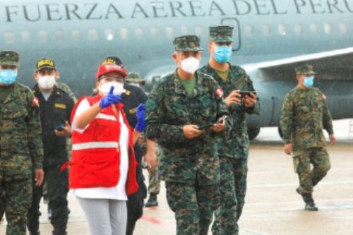 En un vuelo de la Fuerza Aérea del Perú se trasladó un cargamento de insumos médicos a Iquitos, región Loreto.