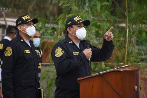  La ceremonia de presentación de los nuevos agentes se desarrolló en la sede de la Unidad de Servicios Especiales (USE) de Chiclayo.