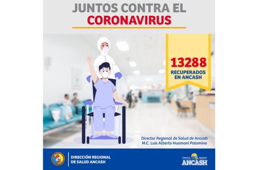 La Diresa Áncash informó que ya suman 13,288 las personas recuperadas del covid-19 en la región.