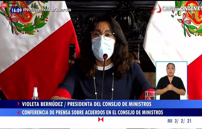 EN VIVO: Presidenta de Consejo de Ministros Violeta Bermúdez informa sobre acuerdos