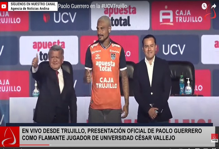 Paolo Guerrero : Presentación oficial como flamante jugador de César Vallejo