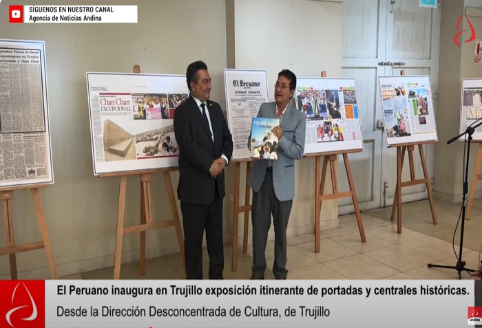 El Peruano inaugura en Trujillo exposición itinerante de portadas y centrales históricas