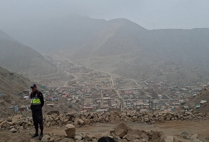 Prevención e inspección en la quebrada Viscachera: construyen diques secos ante posibles huaicos