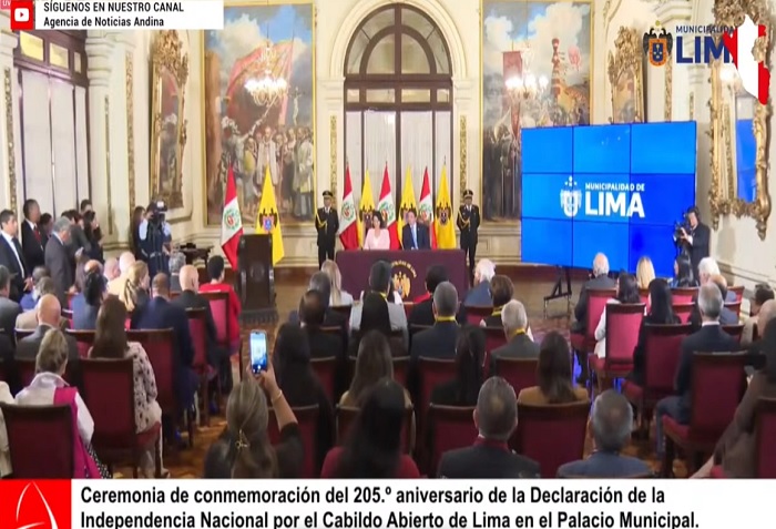 Ceremonia de conmemoración del 205.º aniversario de la Declaración de la Independencia Nacional
