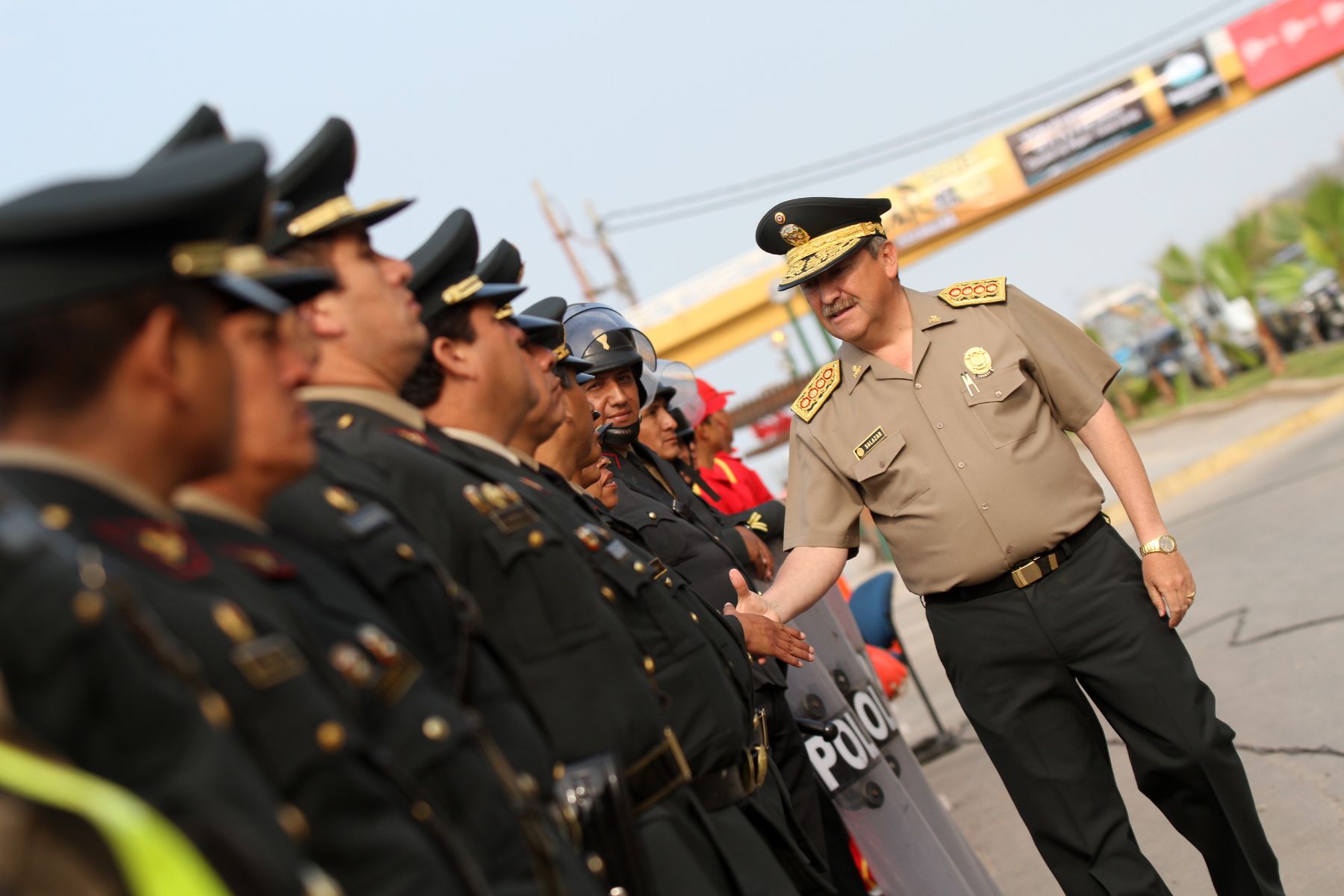 LIMA, PERÚ - ENERO 03. El director de la Policia Nacional General Raul Salazar presenta medidas de seguridad para el próximo Rally Dakar. Foto: ANDINA/Marco del Río