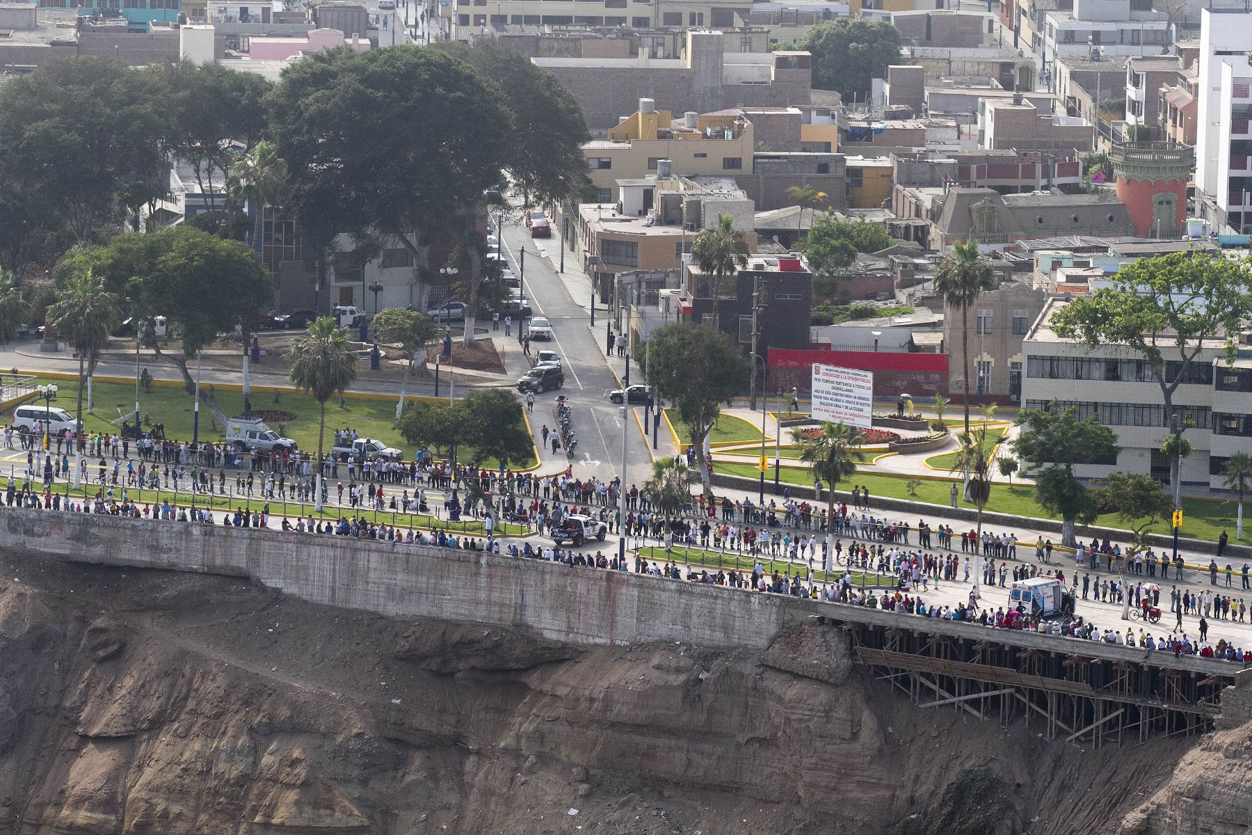 LIMA, PERÚ - ENERO 05. Vistas aéreas de la partida del Rally Dakar. Foto: ANDINA/Marco del Río