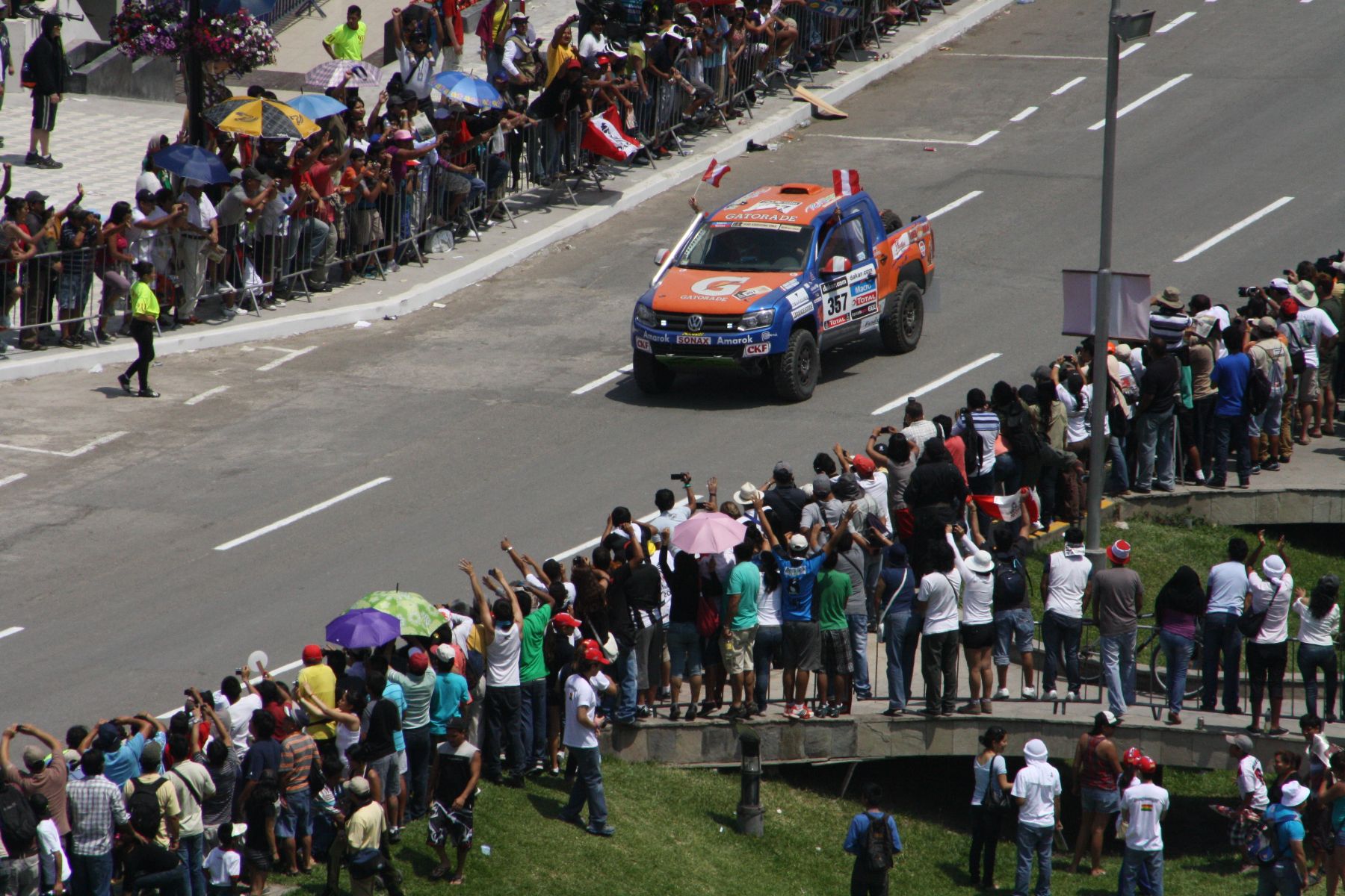 LIMA, PERÚ - ENERO 05. Competidores del Rally Dakar  Foto: ANDINA / Juan Carlos  Chavez