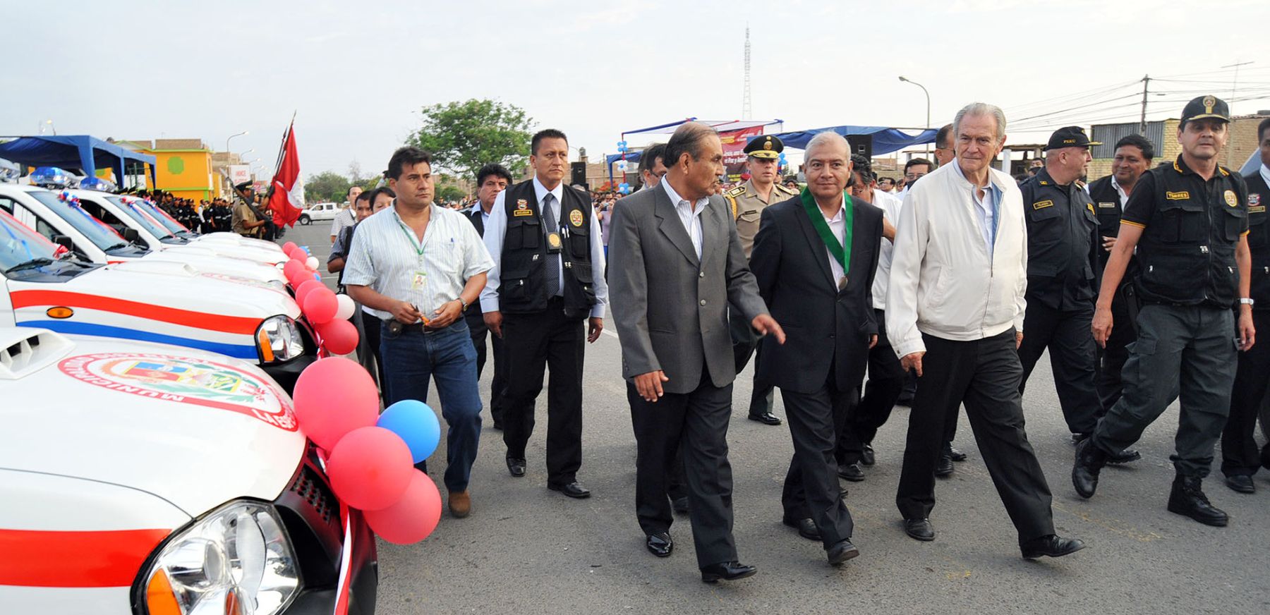 LA LIBERTAD, PERÚ-ENERO 05. Ministro del Interior, Wilfredo Pedraza, realiza visita de trabajo a La Libertad. Foto: Mininter.