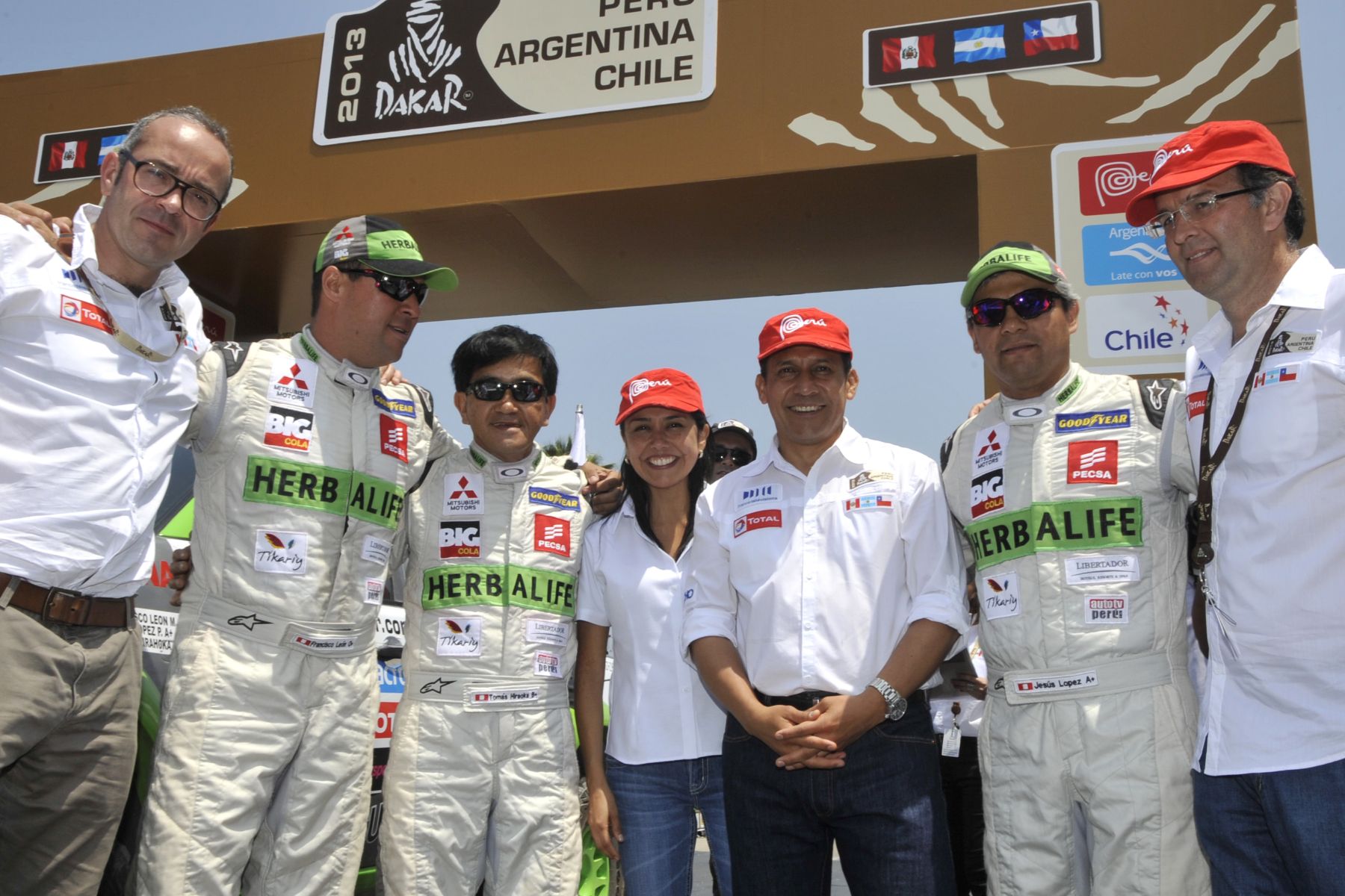 LIMA, DICIEMBRE 05. Presidente de la República Ollanta Humala, participó en la partida oficial del Rally Dakar edición 2013. Foto: ANDINA/Prensa Presidencia